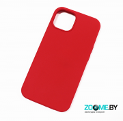 Чехол для iPhone 14 Max (Plus) Silicone case красный