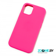 Чехол для iPhone 12 Mini Silicone case ярко-розовый