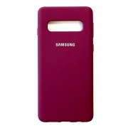 Чехол для Samsung Galaxy S10 Silicone Case бордовый