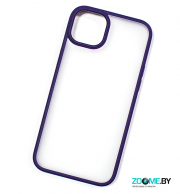 Чехол для iPhone 14 Plus iPaky матовый фиолетовый-прозрачный