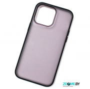 Чехол для iPhone 14 Pro Max Profit матовый фиолетовый-прозрачный