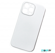 Чехол для iPhone 14 Pro Max с защитой камеры Silicone case белый