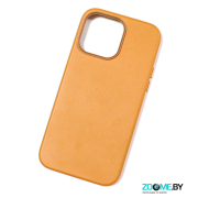 Чехол для iPhone 14 Pro кожаный с MagSafe коричневый