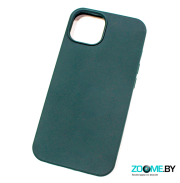 Чехол для iPhone 15 Silicone case темно-зеленый