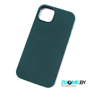Чехол для iPhone 15 Plus Silicone case темно-зеленый