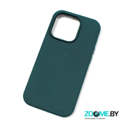 Чехол для iPhone 15 Pro Max Silicone case темно-зеленый