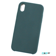Чехол для iPhone XR Silicone case темно-зеленый