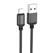 Кабель Borofone USB - Lightning BX87 Sharp 2.4A 1м, черный
