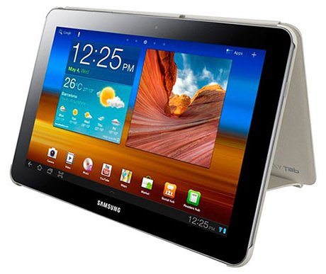 Чехол для Samsung Galaxy Tab ll 10.1 GT-P5100 книга полиуретановый белый фото