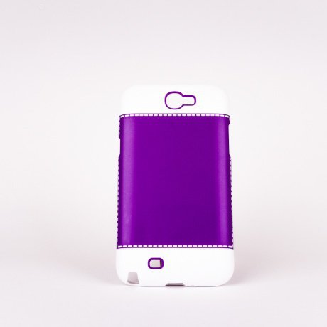 Накладка на заднюю крышку Lacquered Shell для Samsung N7100 Galaxy Note 2 бело-фиолетовая фото