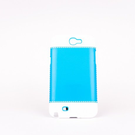 Накладка на заднюю крышку Lacquered Shell для Samsung N7100 Galaxy Note 2 бело-голубая фото