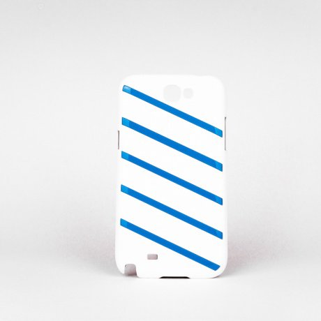 Пластиковая накладка на заднюю крышку Meidu для Samsung N7100 Galaxy Note 2 бело-голубая фото