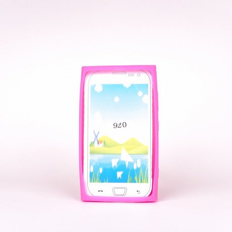 Силиконовая накладка на заднюю крышку для Nokia Lumia 920 розовая фото