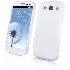 Гелевая накладка на заднюю крышку для Samsung i9300 Galaxy S3 белая фото