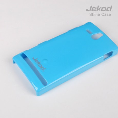 Пластиковая накладка на заднюю крышку Jekod для Sony Xperia U ST25i голубая фото