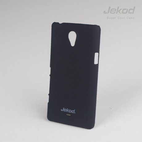 Пластиковая накладка на заднюю крышку Jekod для Sony Xperia T LT30i чёрная матовая фото