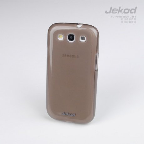 Гелевая накладка на заднюю крышку Jekod для Samsung i9300 Galaxy S3 чёрная фото