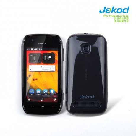 Гелевая накладка на заднюю крышку Jekod для Nokia 603 чёрная фото