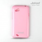 Чехол для HTC Desire VC пластик Jekod розовый (пленка в комплекте)