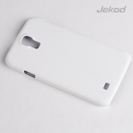 Чехол для Samsung i9500 Galaxy S IV кожаный Jekod белый (пленка в комплекте) фото