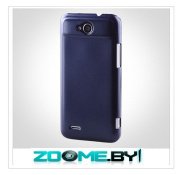 Чехол для ZTE Grand X Quad (V987) пластик Mobile Case синий (пленка в комплекте)