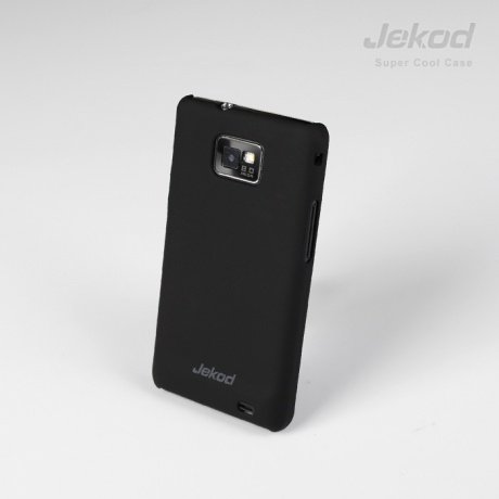 Чехол для Samsung i9100 Galaxy S II пластик Jekod черный (пленка в комплекте) фото