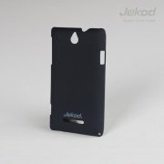 Чехол для Sony Xperia E пластик Jekod черный (пленка в комплекте)