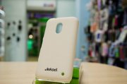 Чехол для Nokia Lumia 620 пластик Jekod белый (пленка в комплекте)