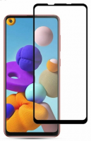 Защитное стекло для Samsung Galaxy A21S Glass Pro черное (клеится по всей поверхности)