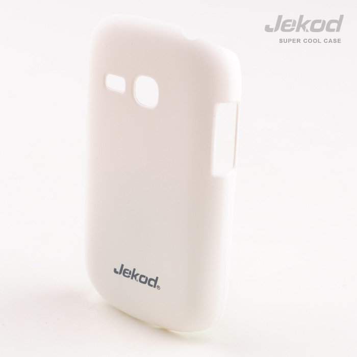 Чехол для Samsung S6810 Galaxy Fame пластик Jekod белый (пленка в комплекте)