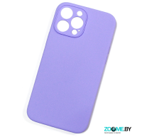 Чехол для iPhone 13 Pro Max с защитой камеры Silicone case сиреневый