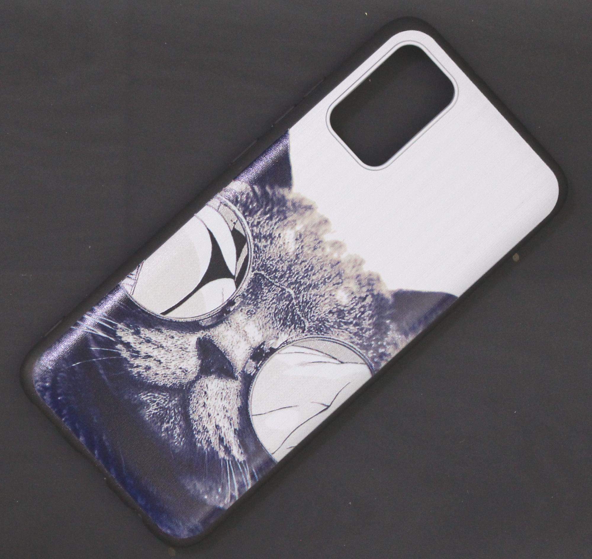 Чехол для Samsung Galaxy A02S силиконовый кот в очках