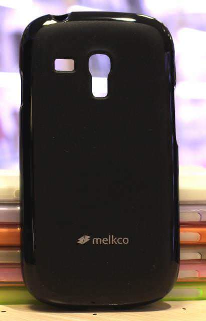 Чехол-накладка для Samsung i8190 Galaxy S3 mini гелевый Melkco черный (пленка в комплекте)