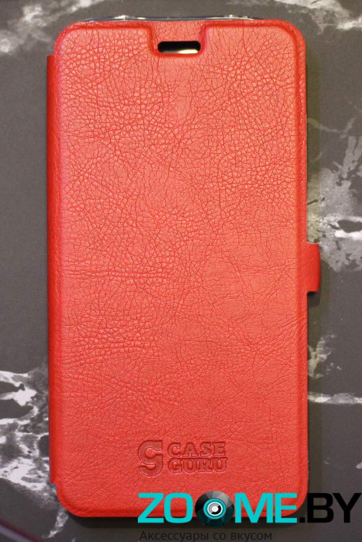 Чехол для Xiaomi Redmi Note 4X CaseGuru Magnetic Case книга с силиконовым основанием красный