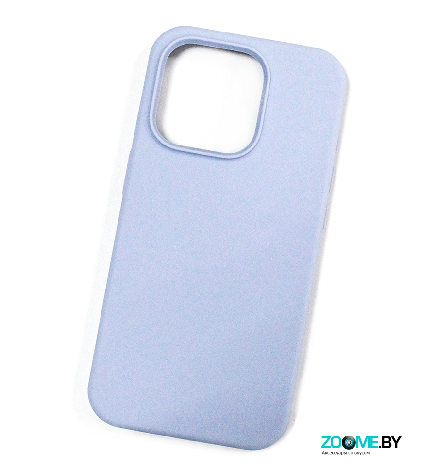 Чехол для iPhone 15 Pro Silicone case голубой