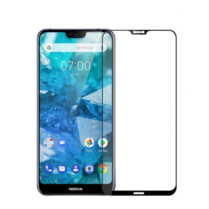 Защитное стекло на экран для Nokia 7.1 (2018) Glass Pro черное