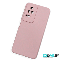 Чехол для Xiaomi Poco F4 Silicone case нежно-розовый