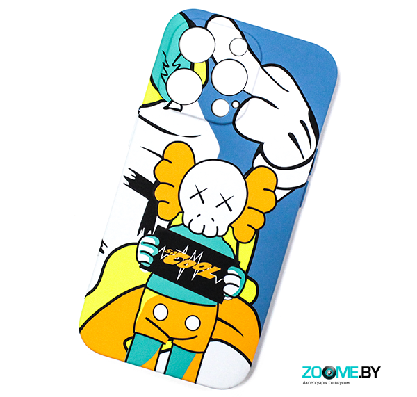 Чехол для iPhone 13 Pro Luxo с рисунком голубой