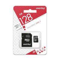 Карта памяти microSDXC 128Gb SmartBuy Class10 UHS-1 (с адаптером)