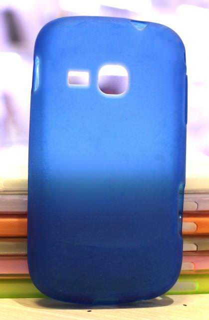 Чехол-накладка для Samsung S6500 Galaxy Mini 2 силиконовый SMART матовый синий