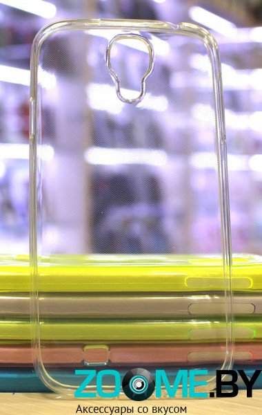 Чехол-накладка для Samsung i9500 Galaxy S4 силиконовый SMART глянцевый прозрачный
