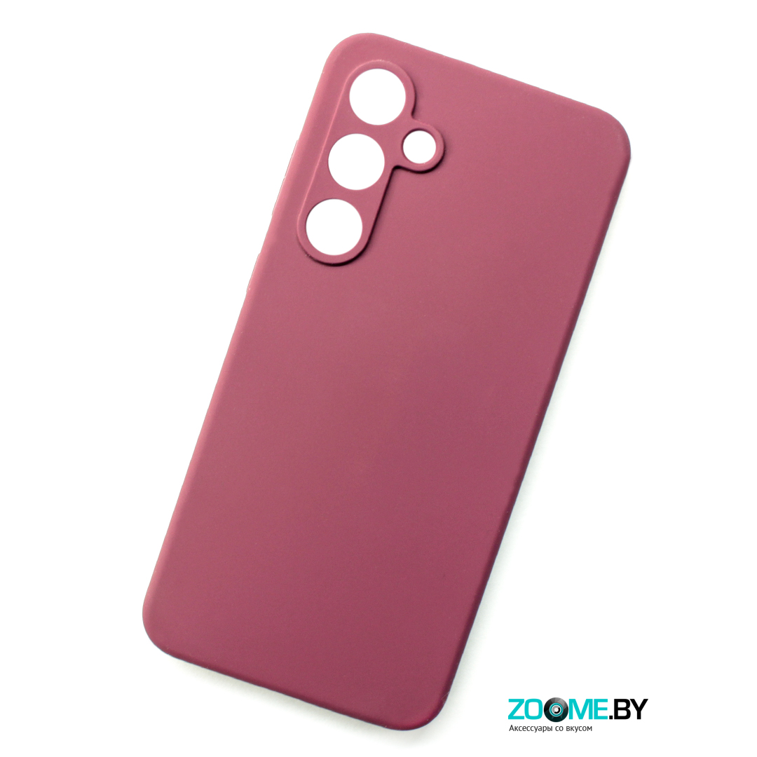 Чехол для Samsung Galaxy S24 FE Silicone case бордовый