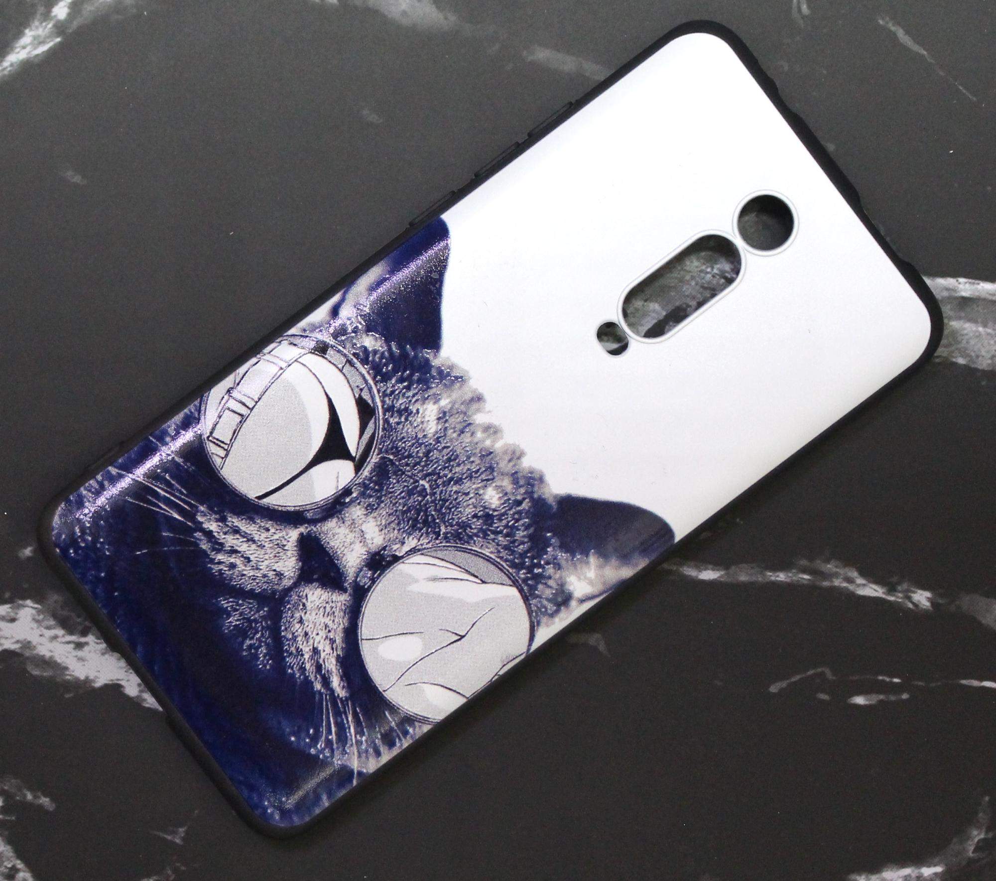 Чехол для Xiaomi Redmi K20/K20 Pro/Mi 9T/Mi 9T Pro силиконовый кот в очках