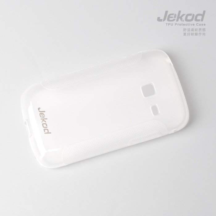 Чехол для Samsung S6102 Galaxy Y Duos гелевый Jekod белый (пленка в комплекте)
