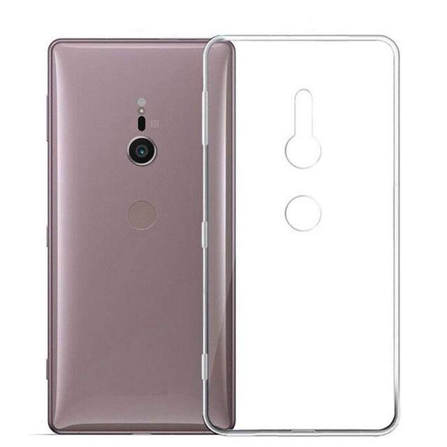 Силиконовый чехол для Sony Xperia XZ2 TPU прозрачный глянцевый