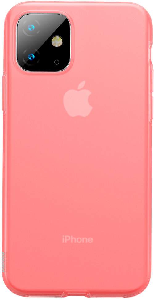 Чехол для iPhone 11 Baseus Jelly liquid silica hard gel transparent Red (WIAPIPH61S-GD09)