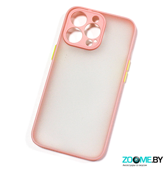Чехол для iPhone 13 Pro матовый розовый