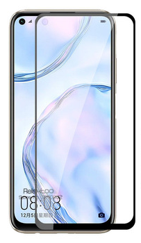 Защитное стекло для Huawei P40 Lite Glass Pro черное (клеится по всей поверхности)