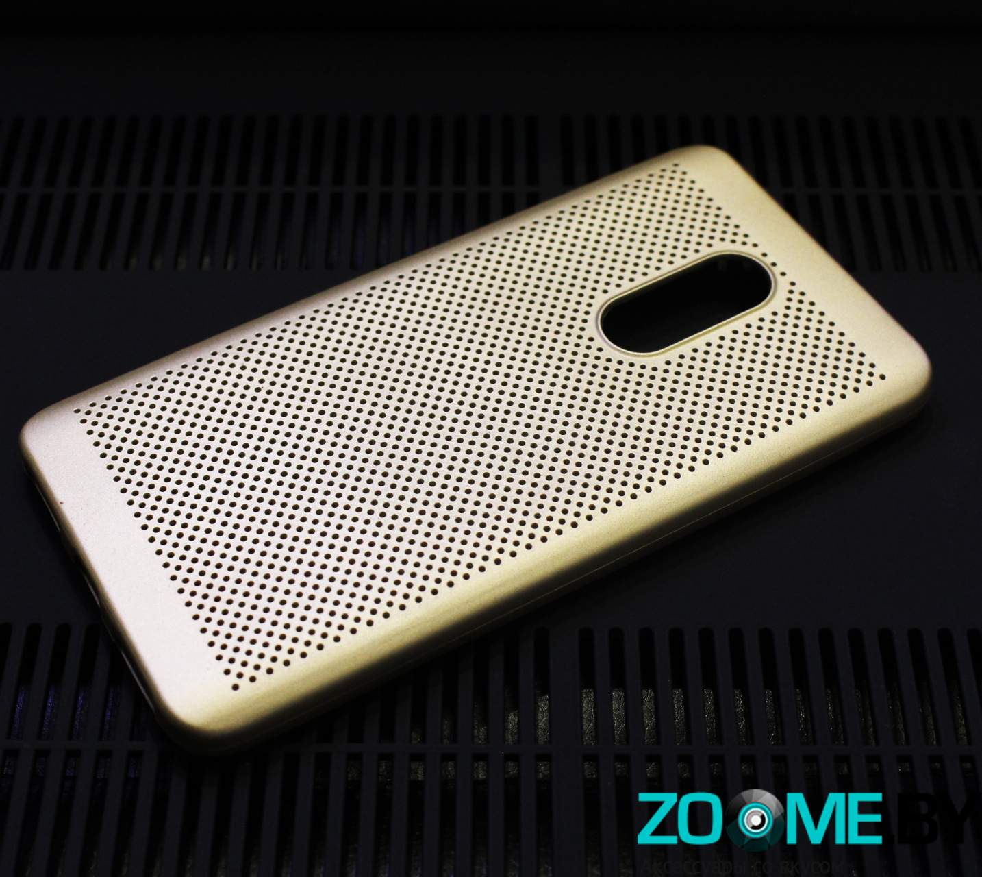 Чехол для Xiaomi Redmi Note 4X силикон перфорированный золотой