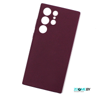 Чехол для Samsung Galaxy S23 Ultra Silicone case бордовый